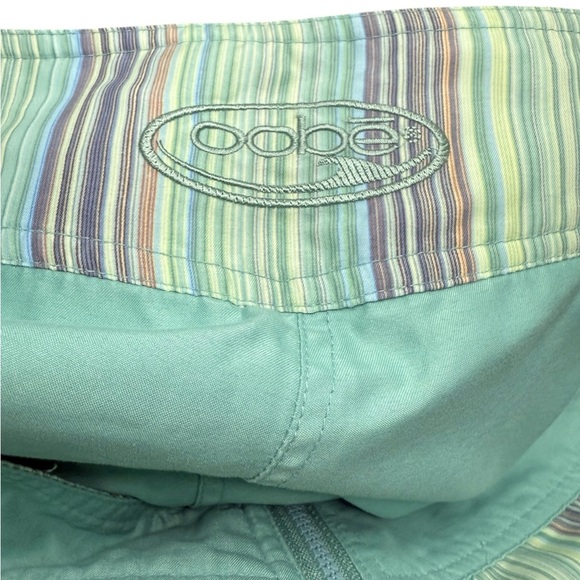 oobe Striped Teal Women's Shorts Size Medium - Picture 7 of 9